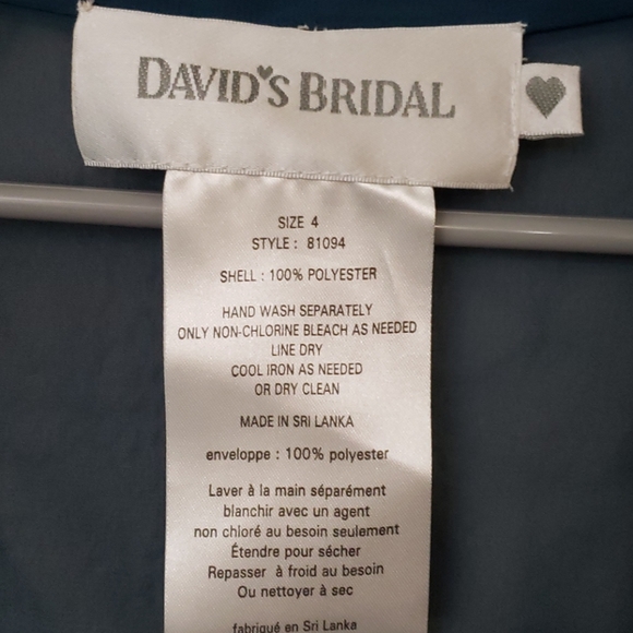 Women's Chiffon Shrug David's Bridal Peacock - Picture 3 of 4